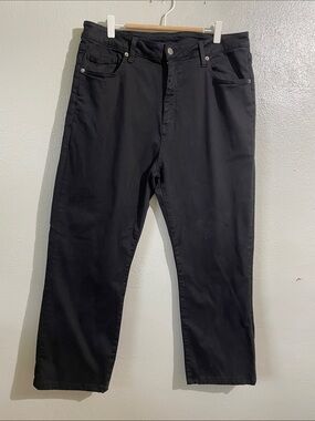 Aviator Slim Straight Travel Jeans Black Stretch Five Pocket Classic Sz 34 Urban